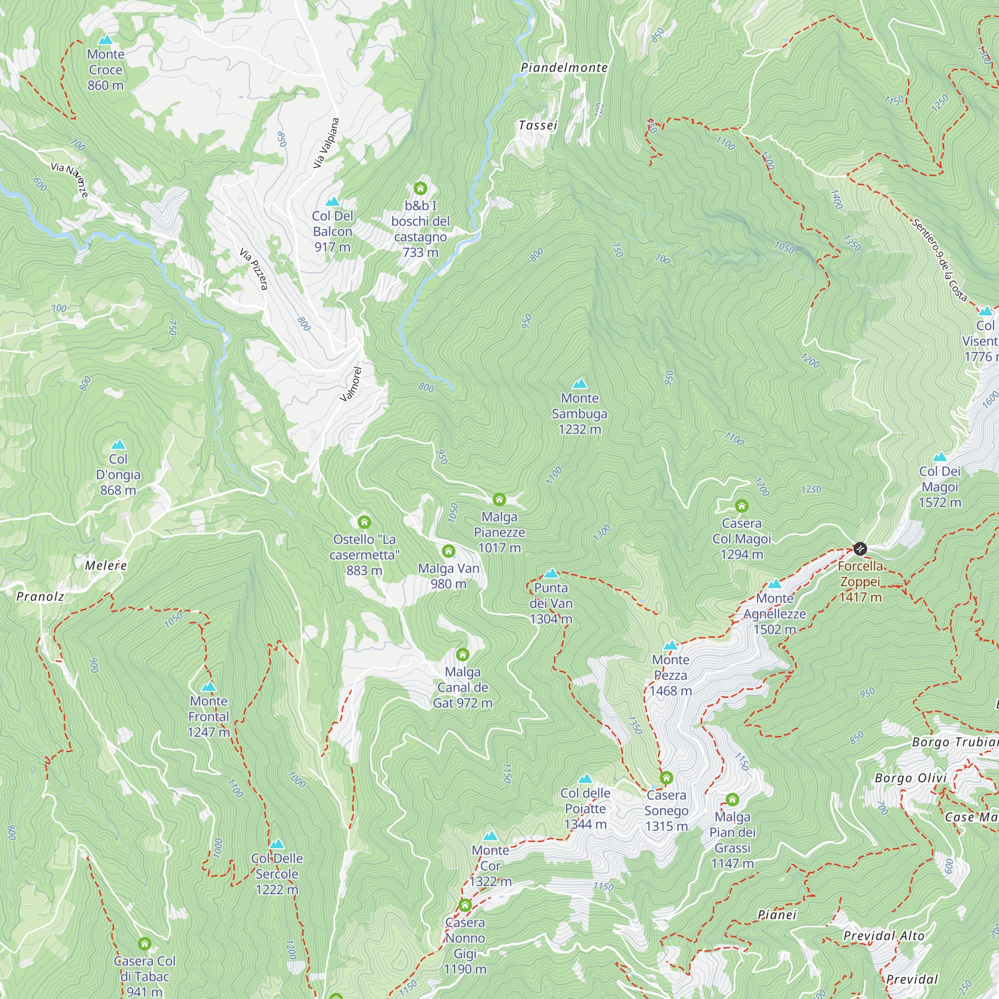Malga Pianezze map