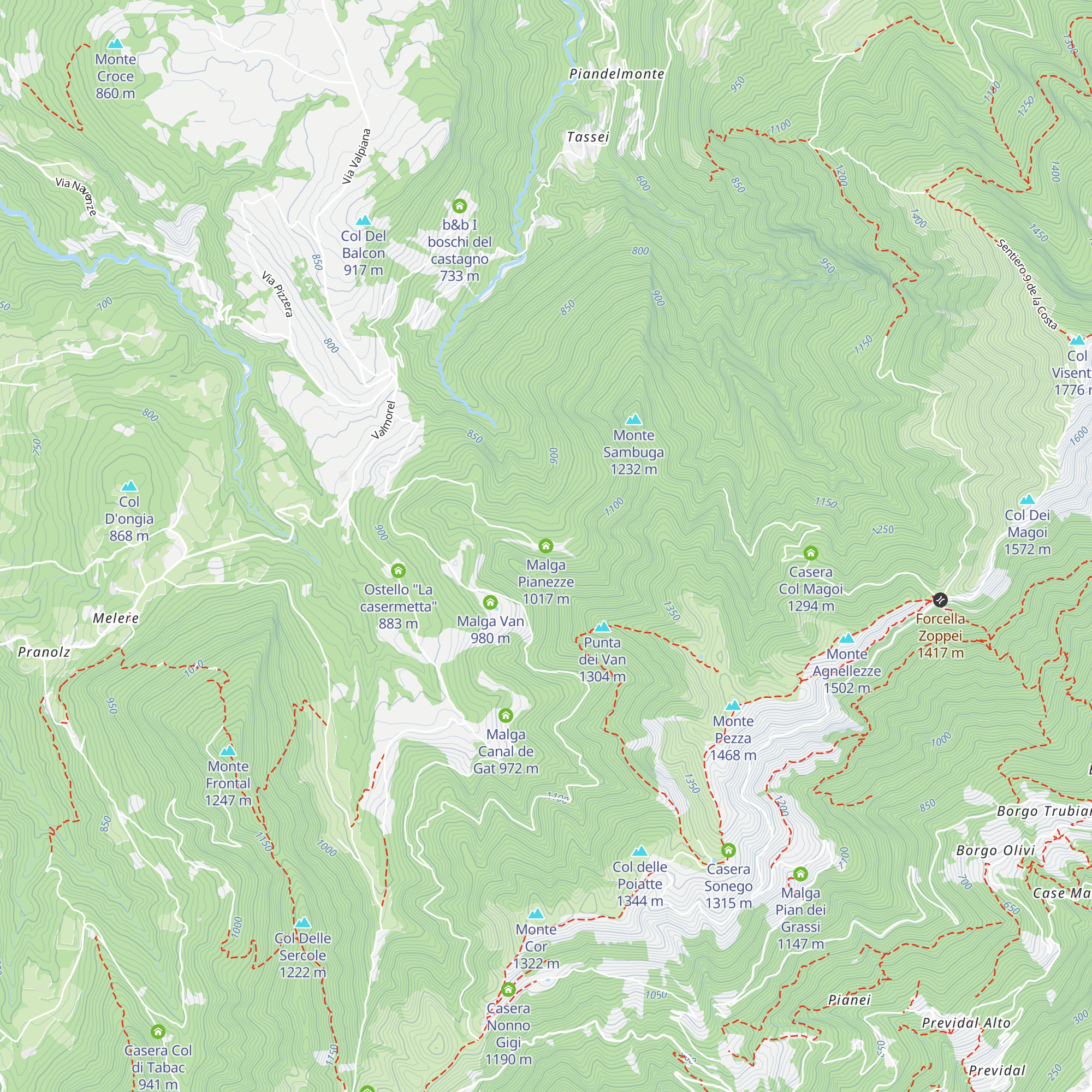 Malga Pianezze map