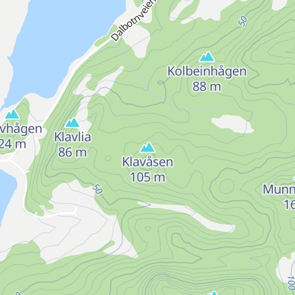 Map of Klavåsen