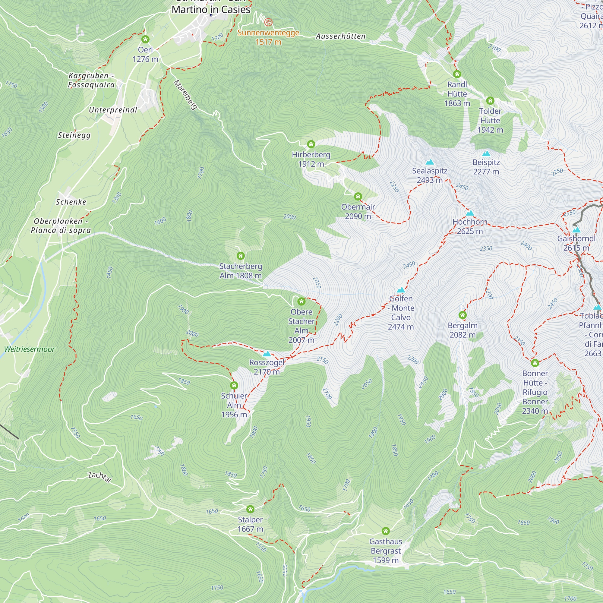Obere Stacher Alm map