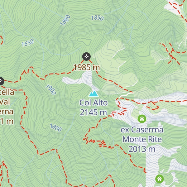 Map of Col Alto