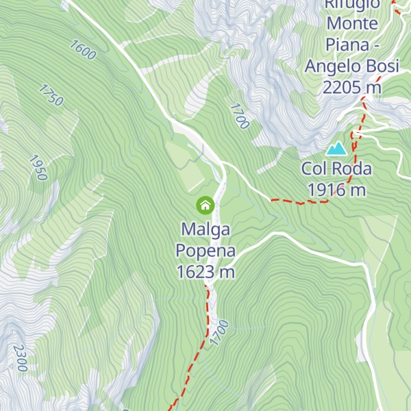 Map of Malga Popena