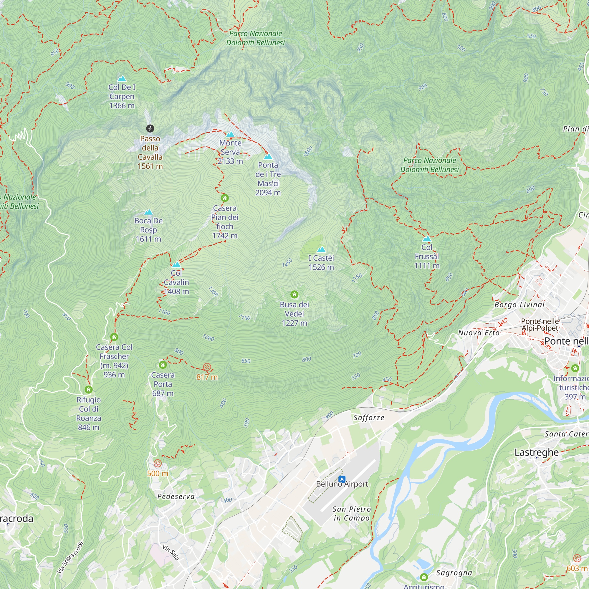 Busa dei Vedei map
