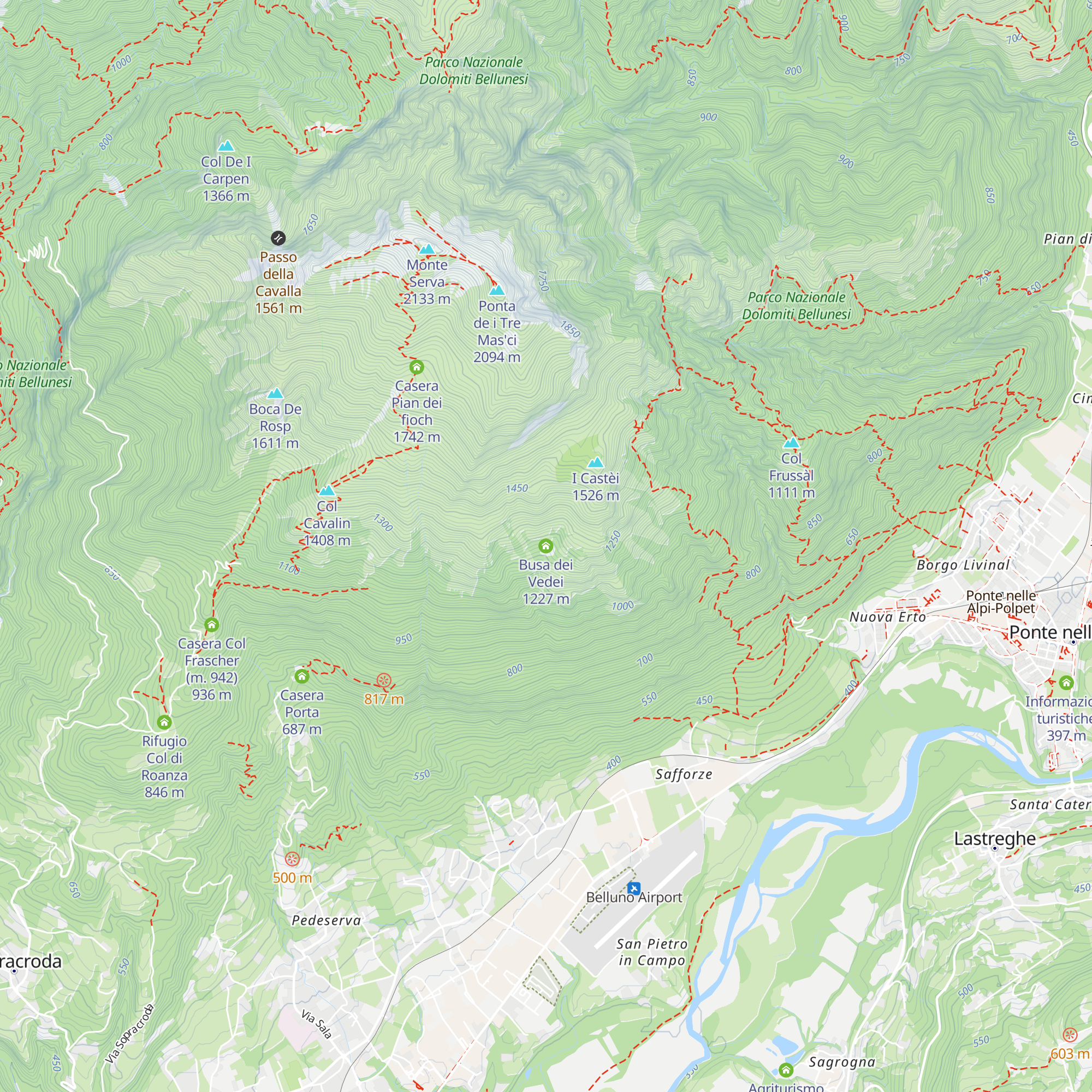 Busa dei Vedei map