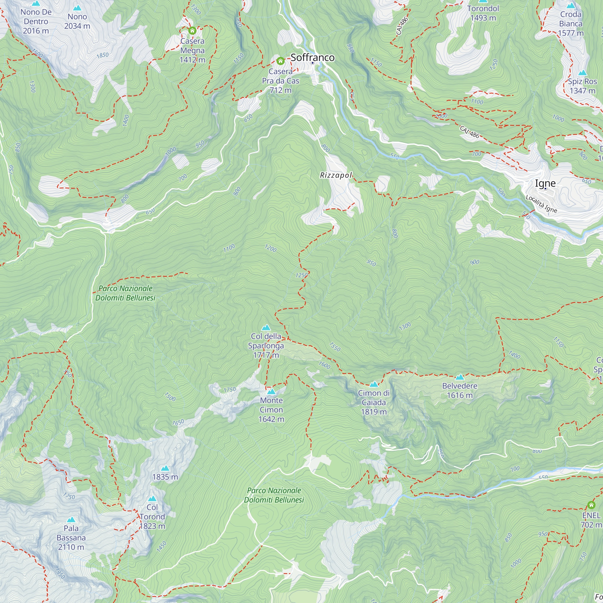 Casera Gravedél map