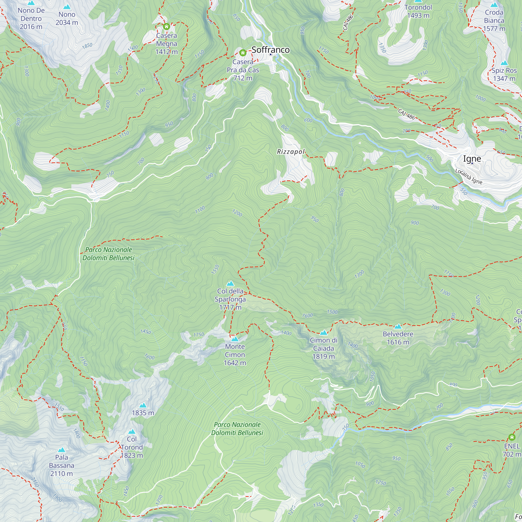 Casera Gravedél map