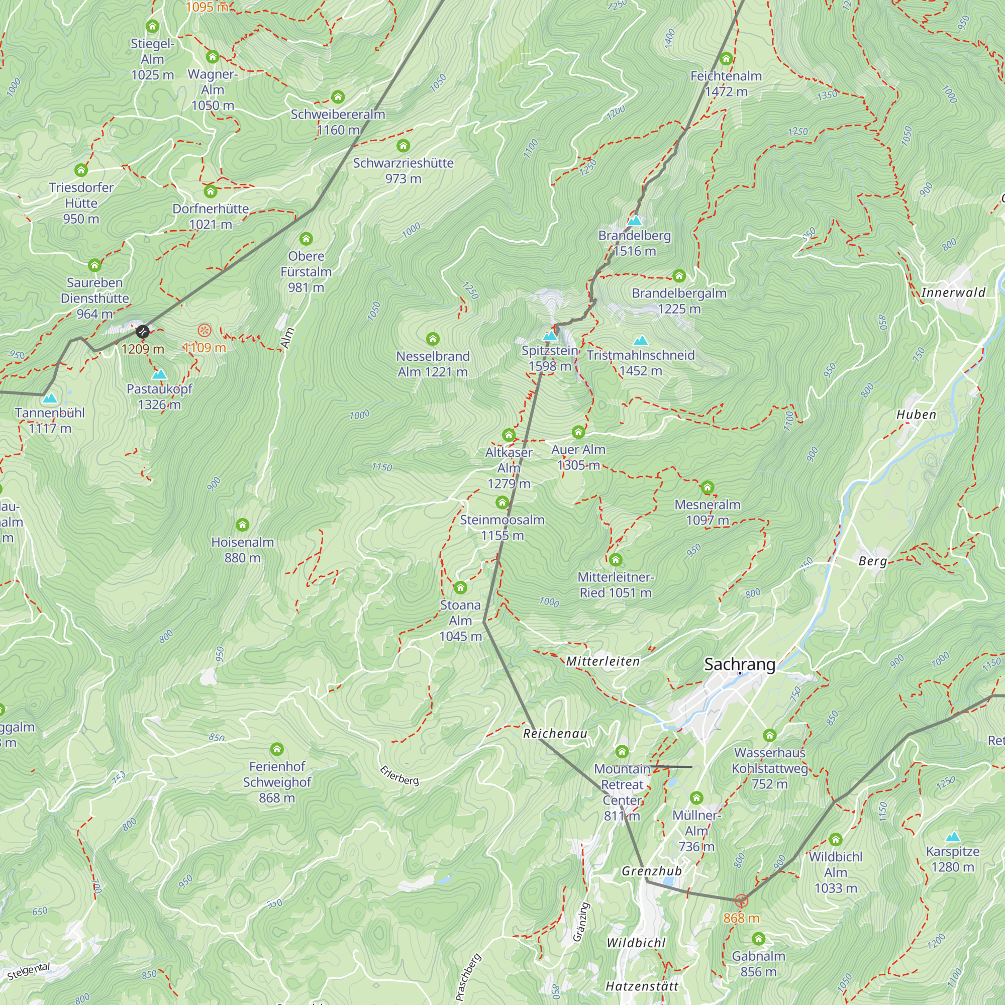 Steinmoosalm map
