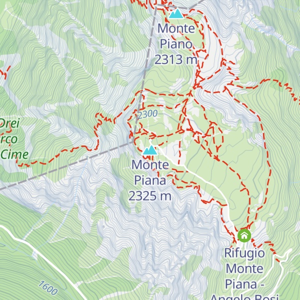 Map of Monte Piana