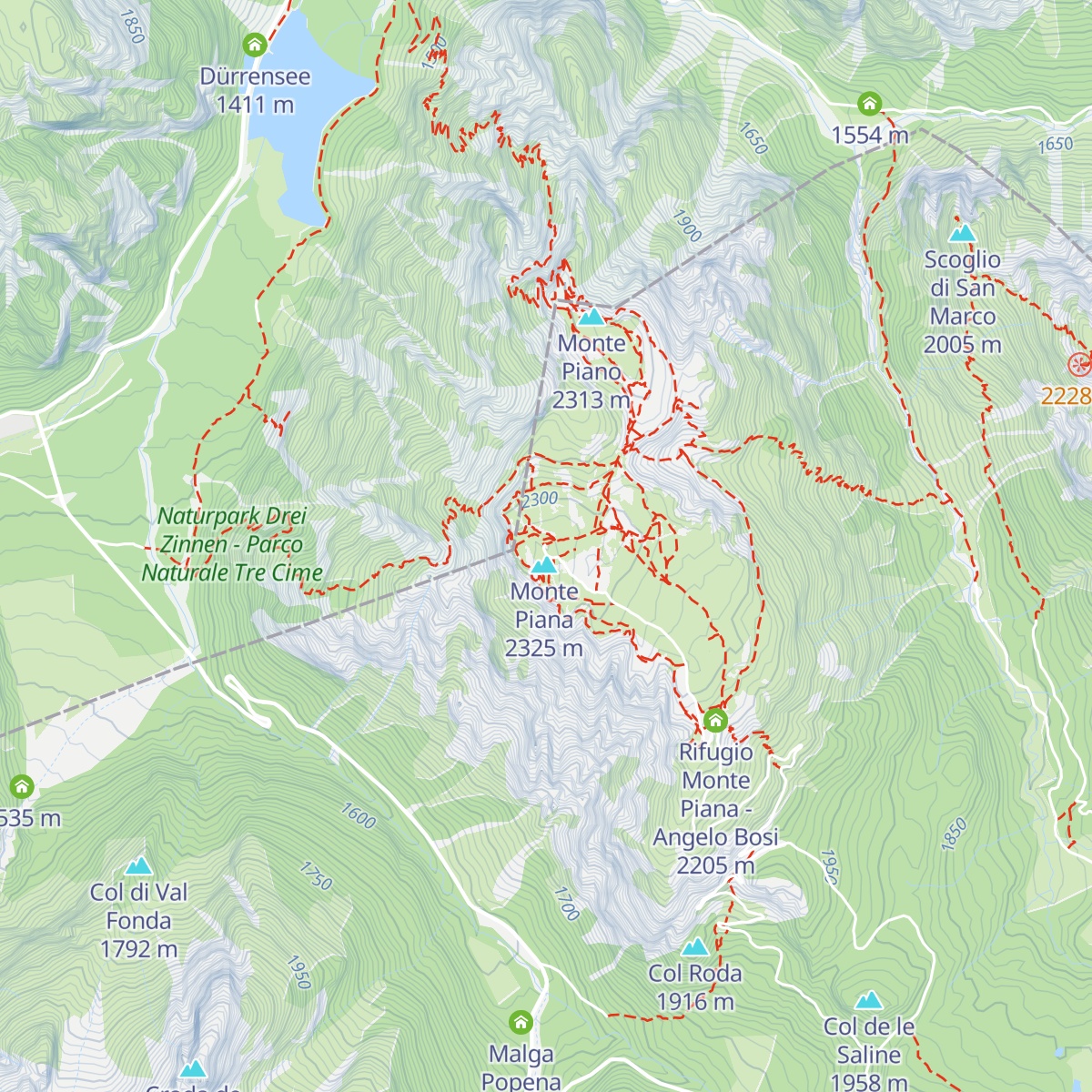 Capanna Carducci map