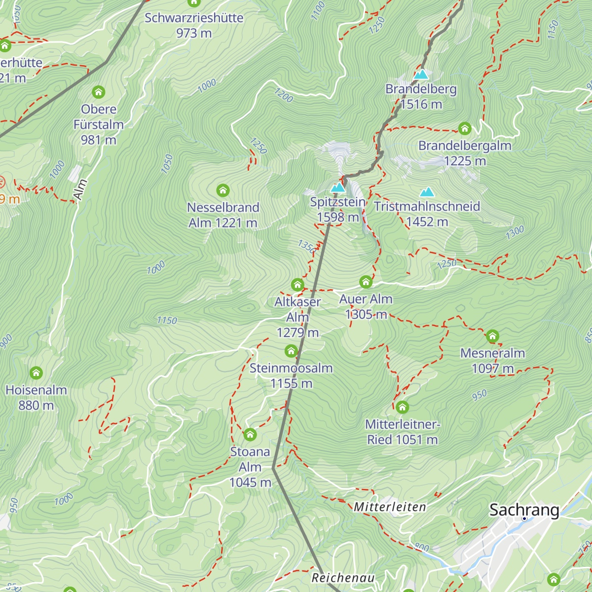Spitzsteinhaus map