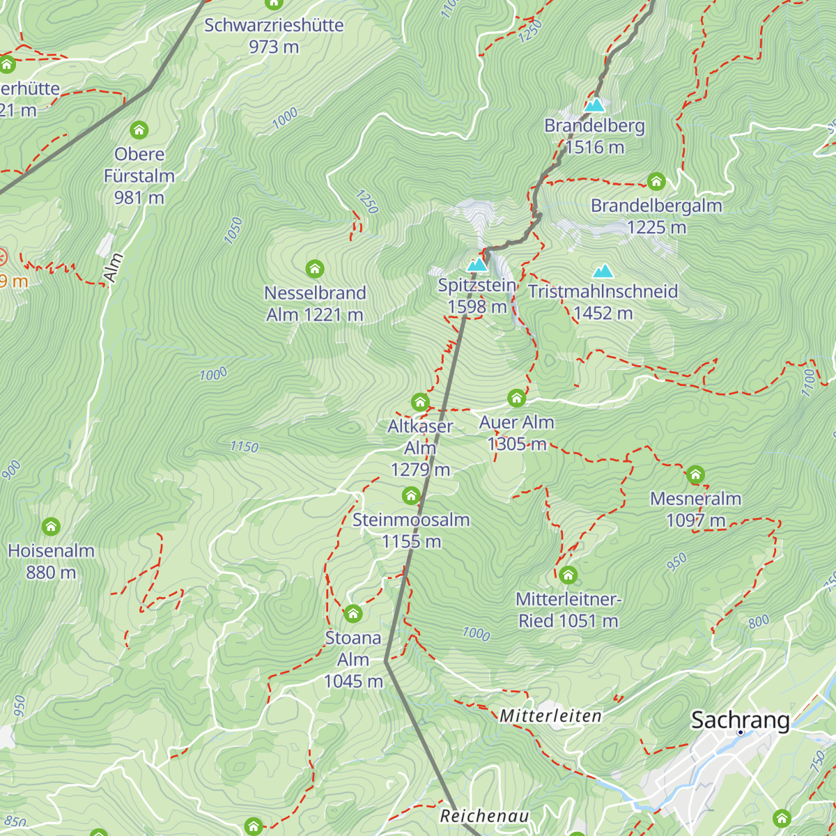 Spitzsteinhaus map