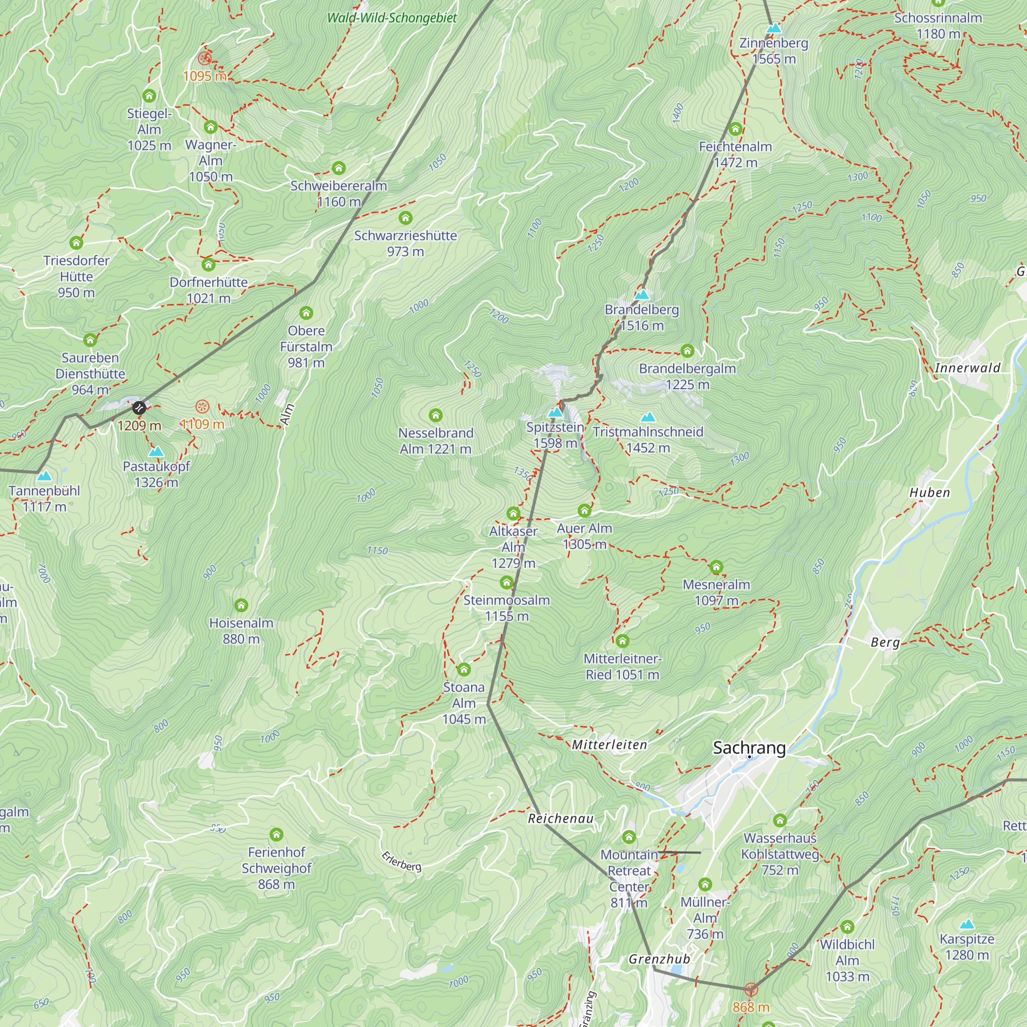 Altkaser Alm map