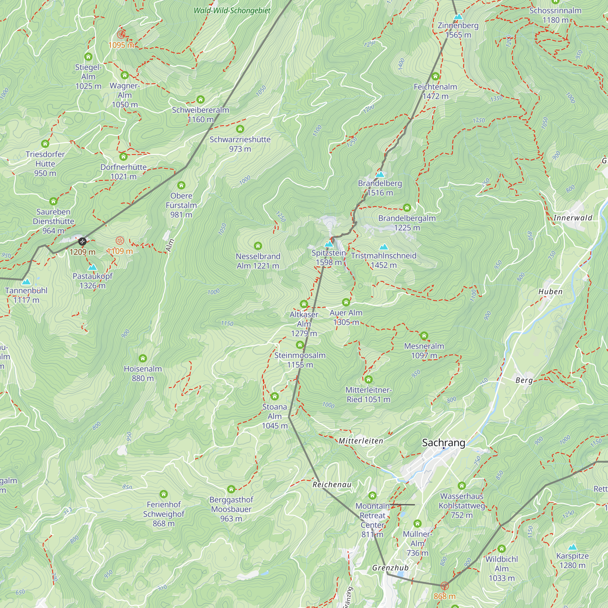 Altkaser Alm map