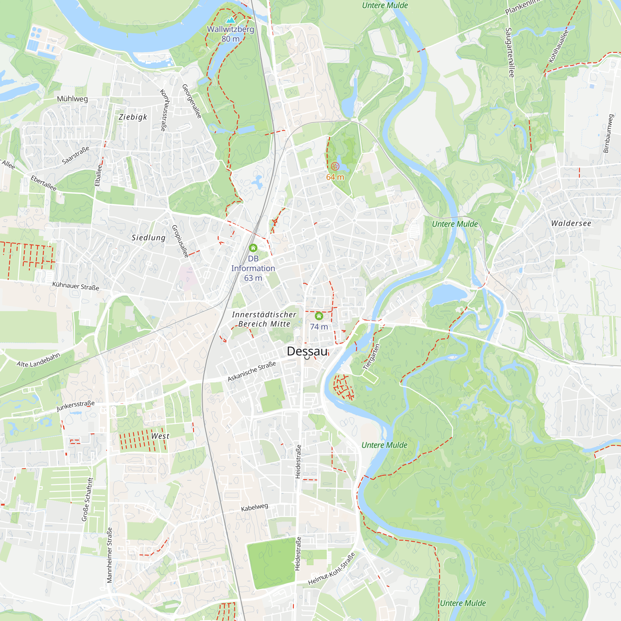 Tourist-Information Dessau map