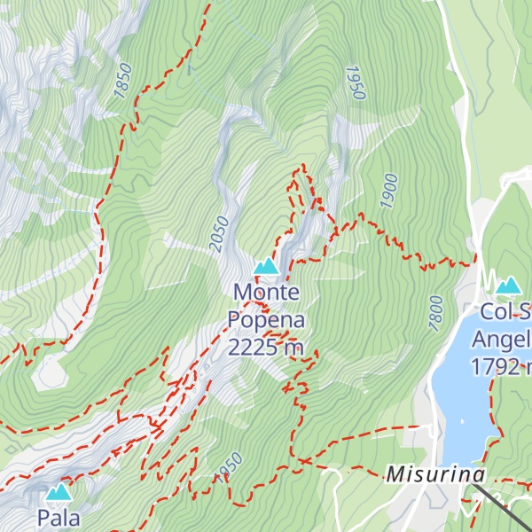 Map of Monte Popena