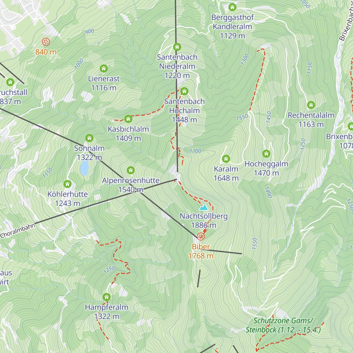 Panoramarestaurant Choralpe map