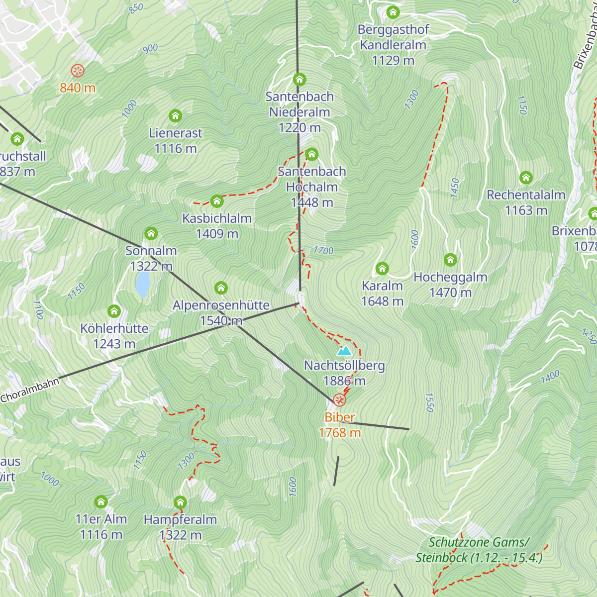 Panoramarestaurant Choralpe map
