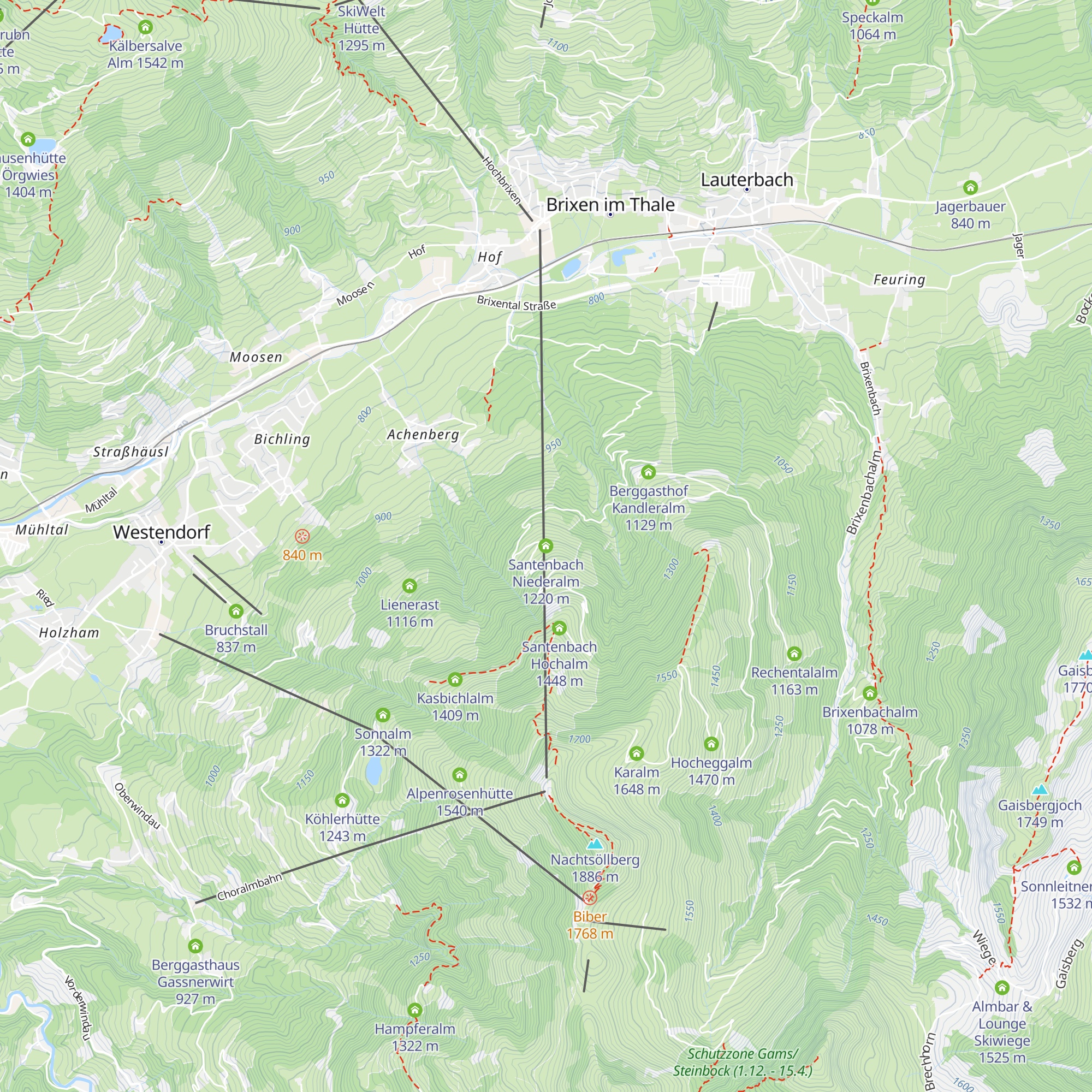 Santenbach Niederalm map