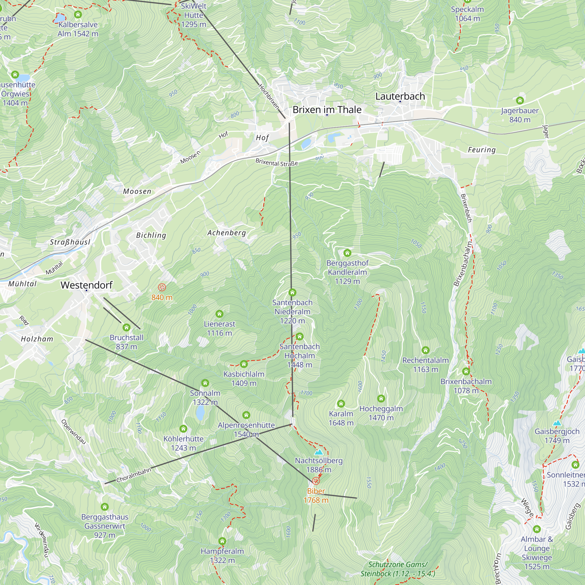 Santenbach Niederalm map