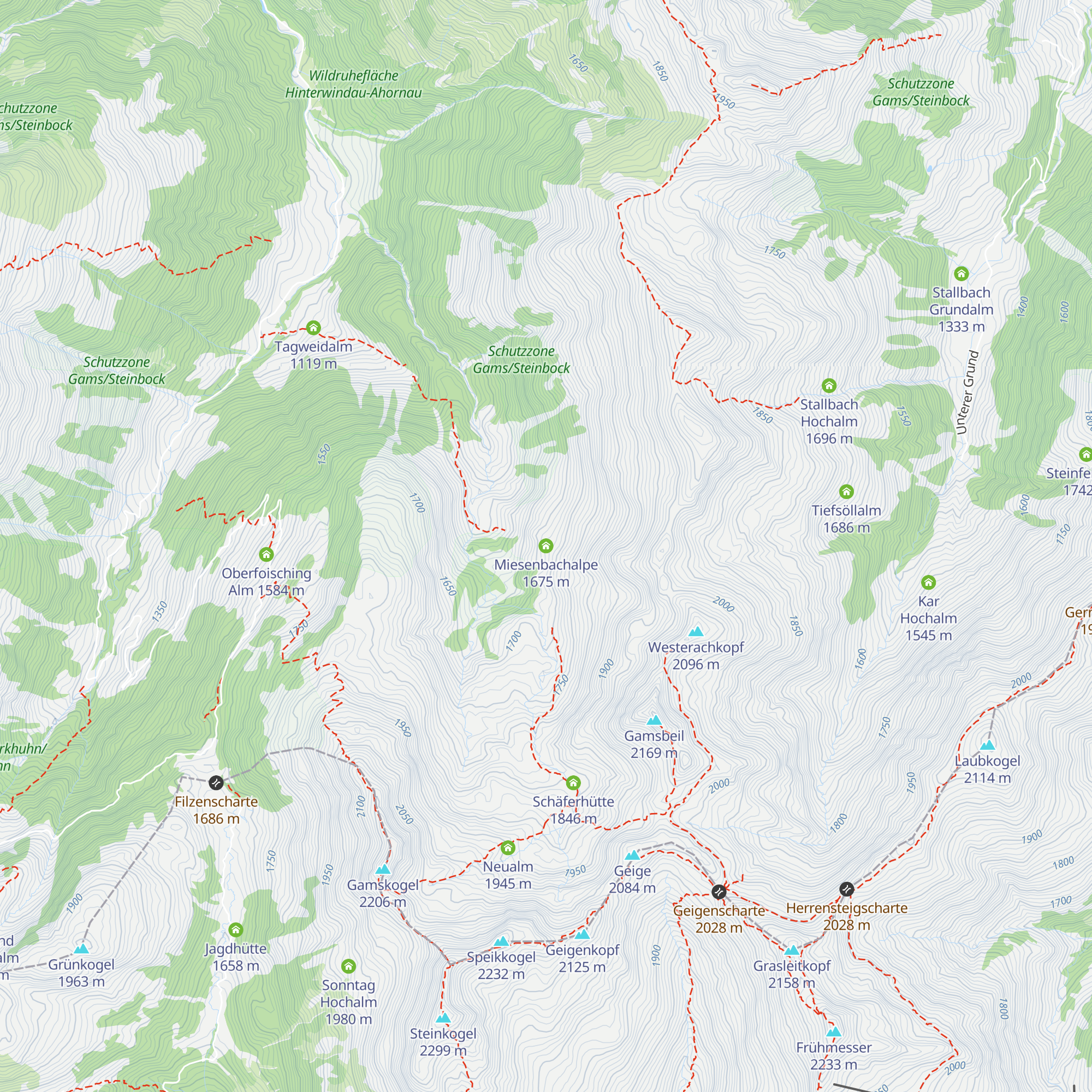 Miesenbachalpe map