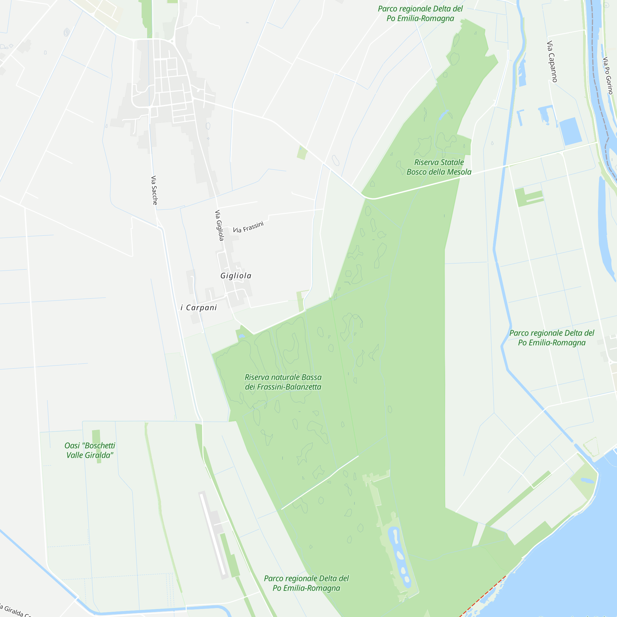Riserva naturale Bosco della Mesola map