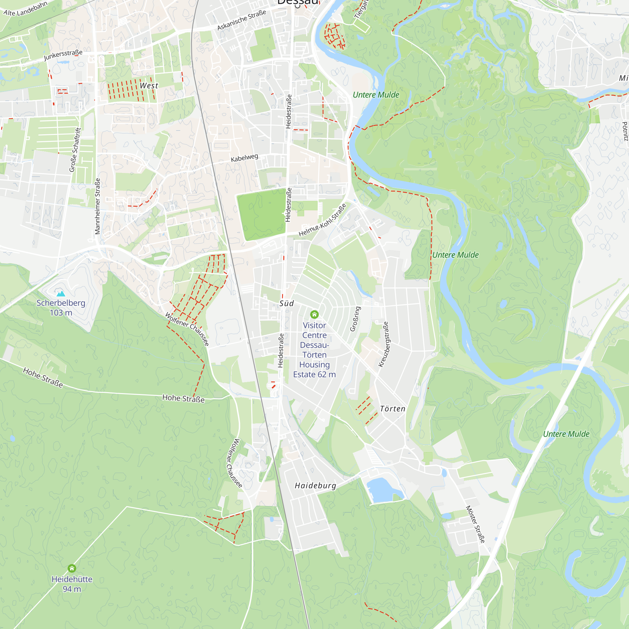 Visitor Centre Dessau-Törten Housing Estate map