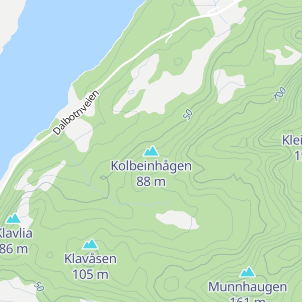Map of Kolbeinhågen