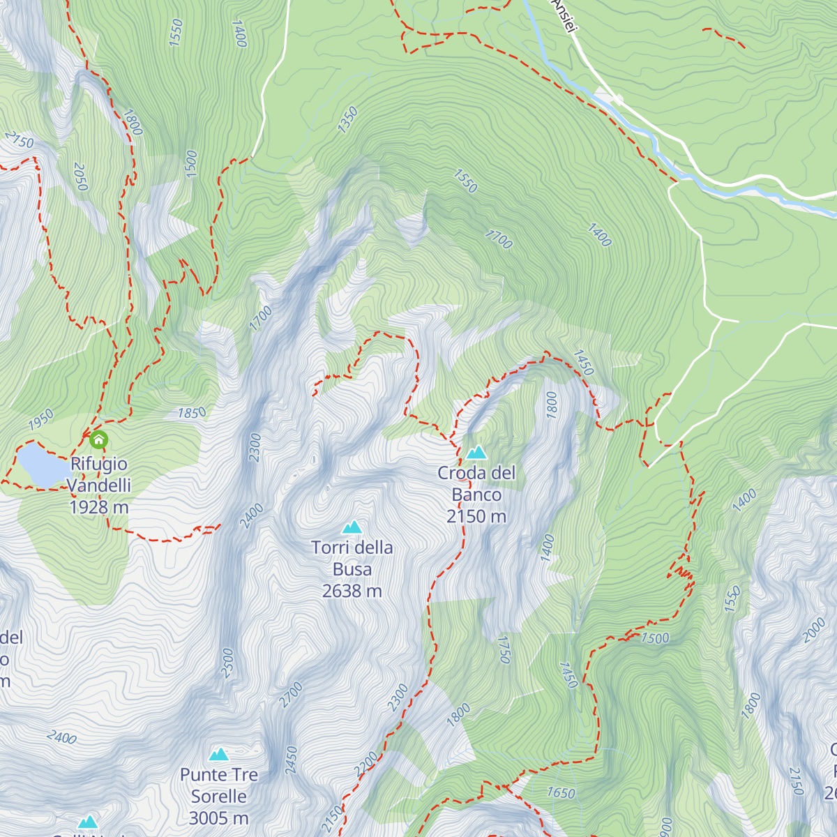 Bivacco Comici map