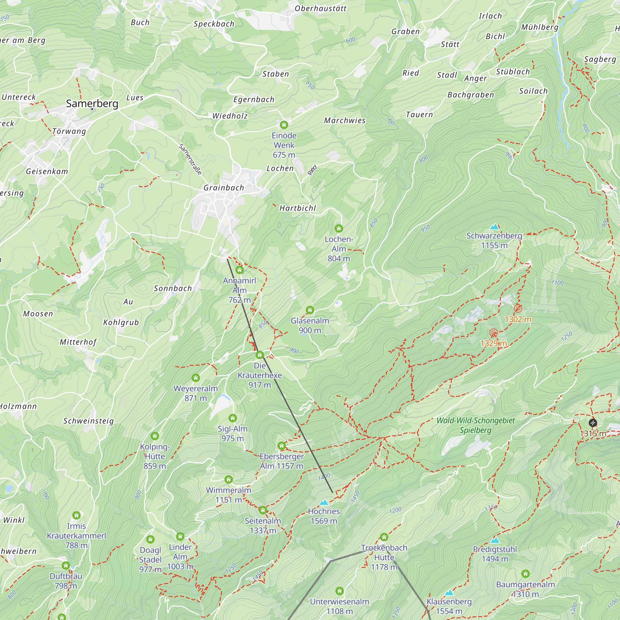 Glasenalm map