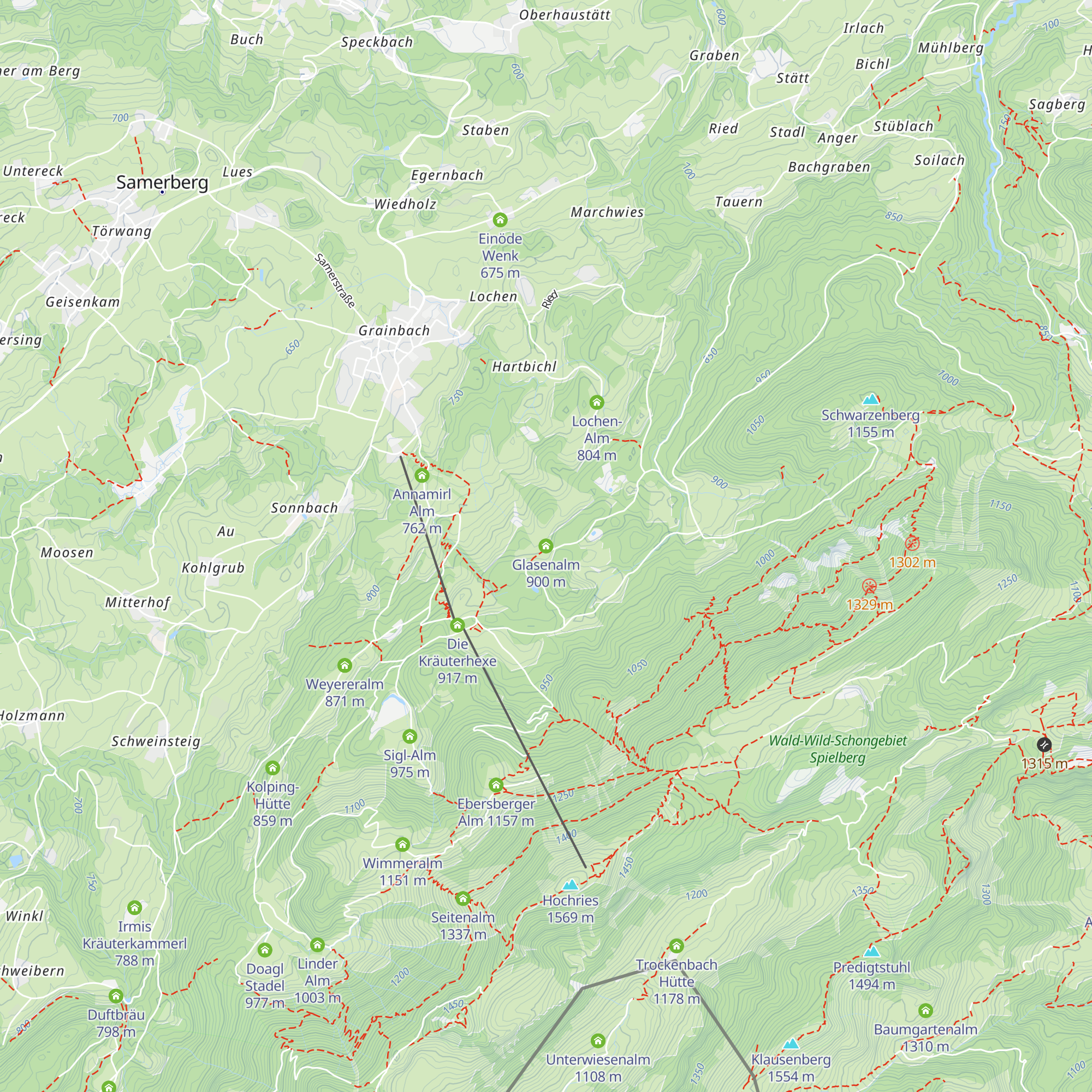 Glasenalm map