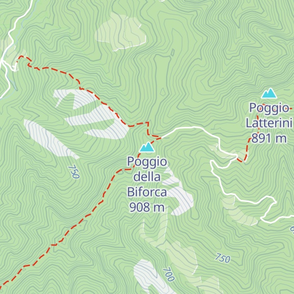 Map of Poggio della Biforca