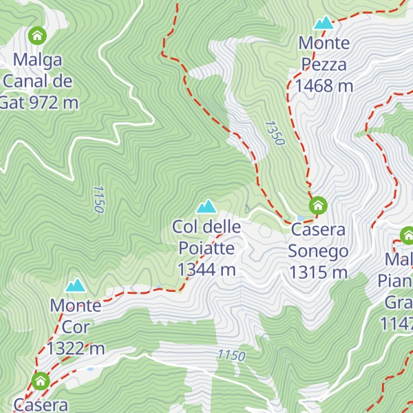 Map of Col delle Poiatte