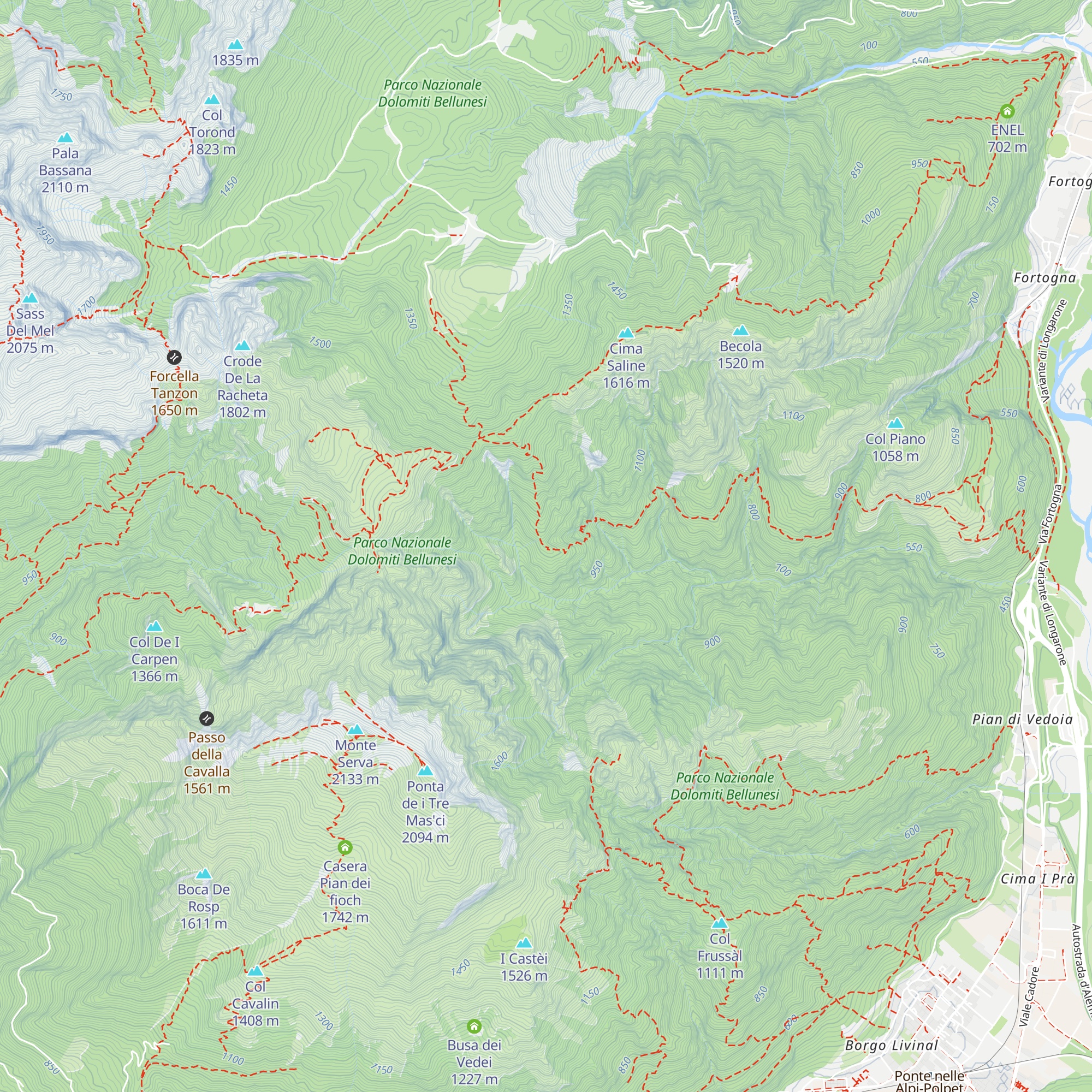 Casera Coston map