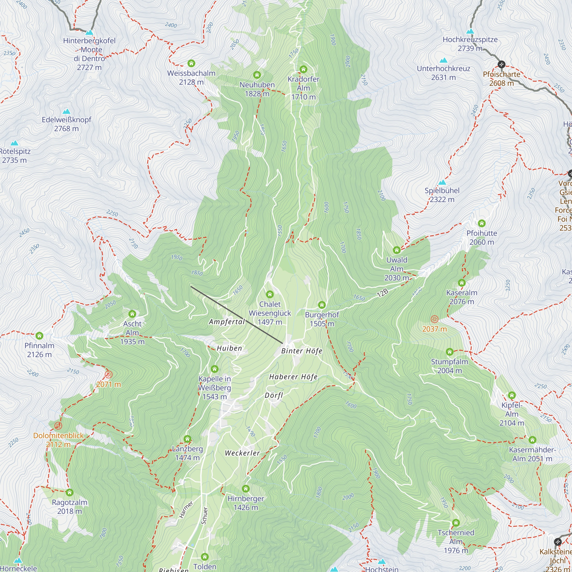 Moos Alm map