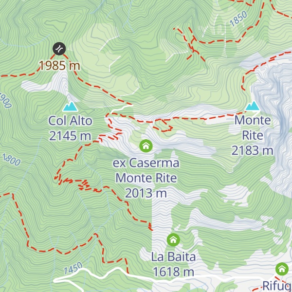 Map of ex Caserma Monte Rite