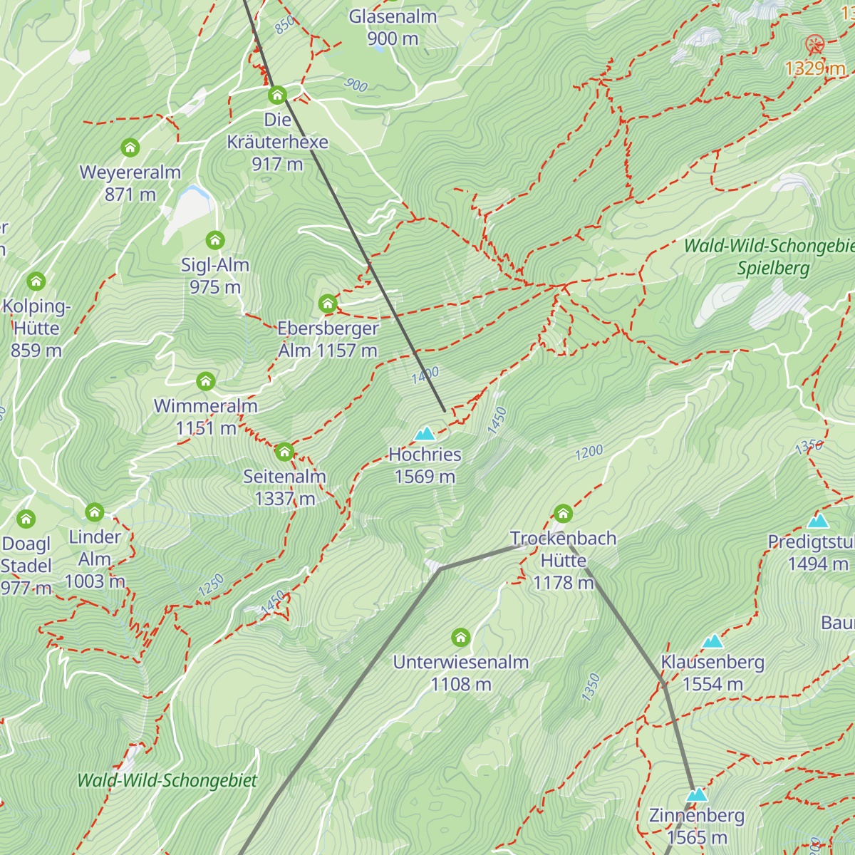 Hochrieshütte map