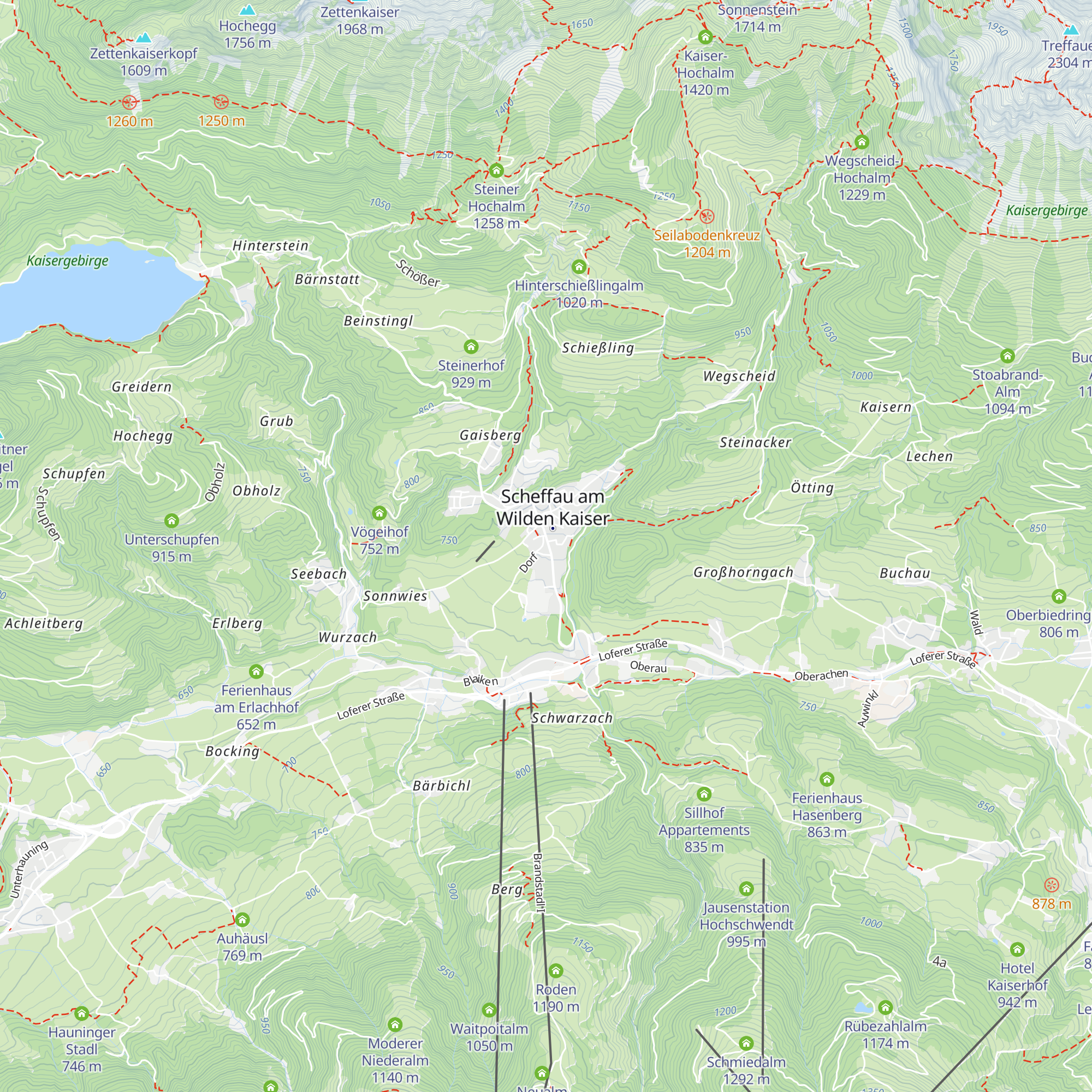 Tourist Information Scheffau map