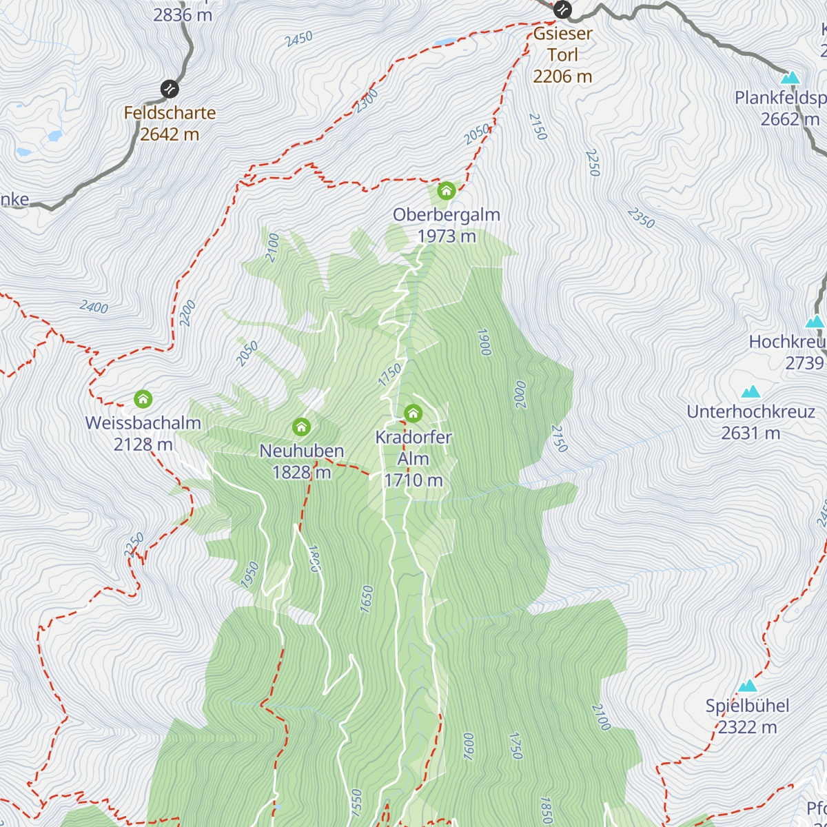 Kradorfer Alm map
