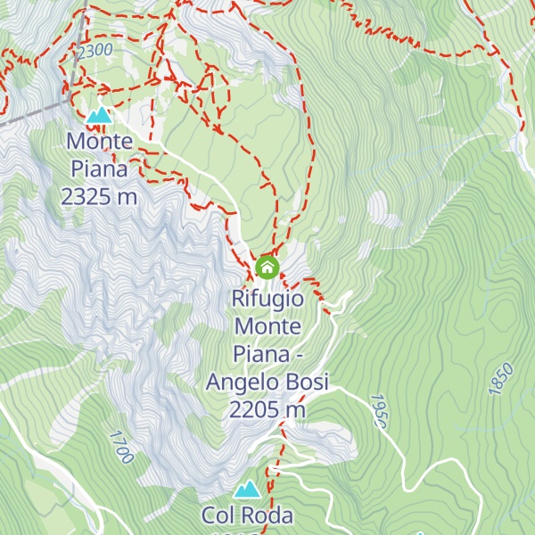 Map of Rifugio Monte Piana - Angelo Bosi