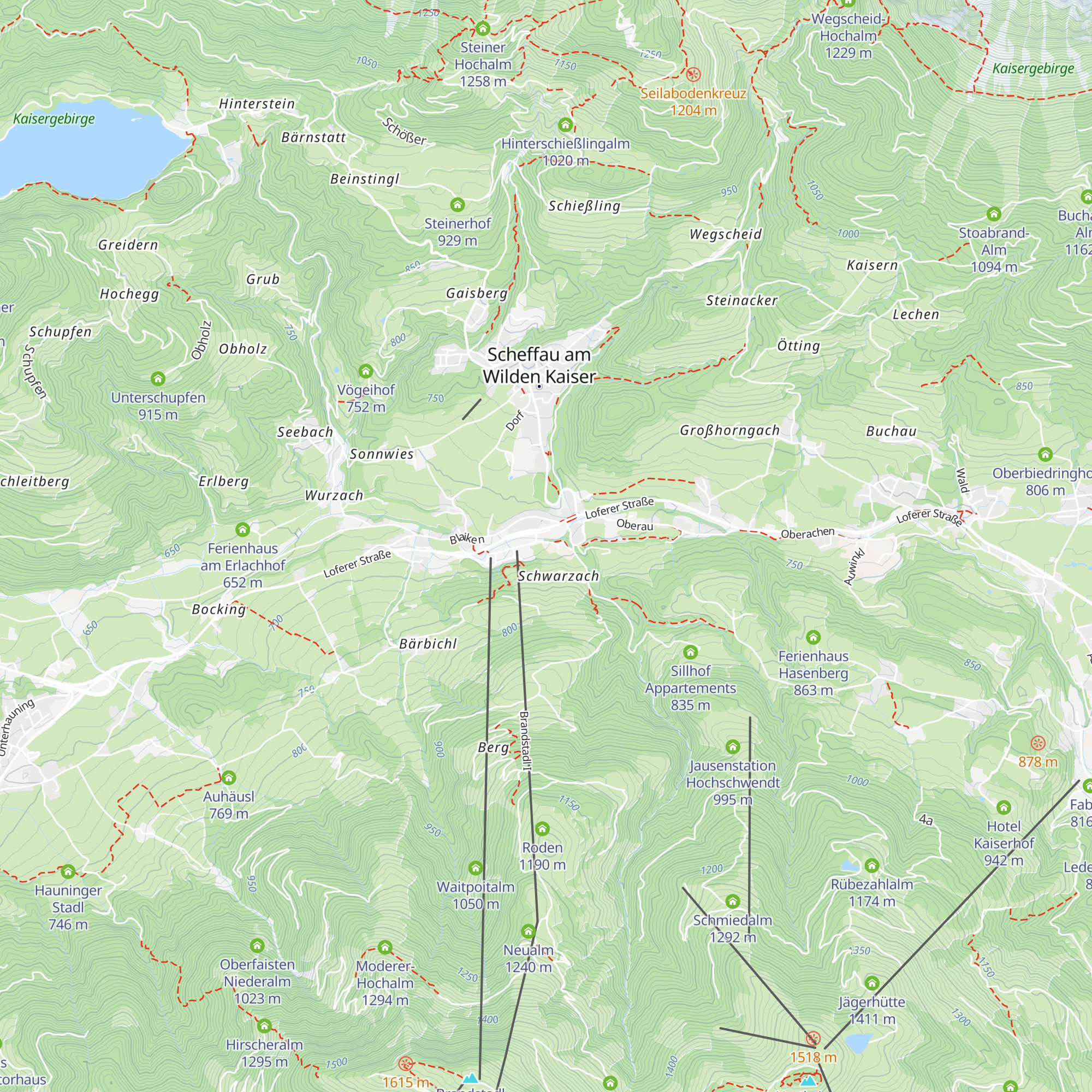 Waldhof Alm map