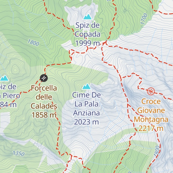 Map of Cime De La Pala Anziana