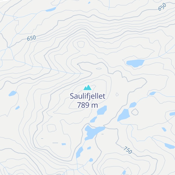 Map of Saulifjellet