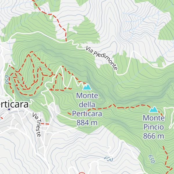 Map of Monte della Perticara