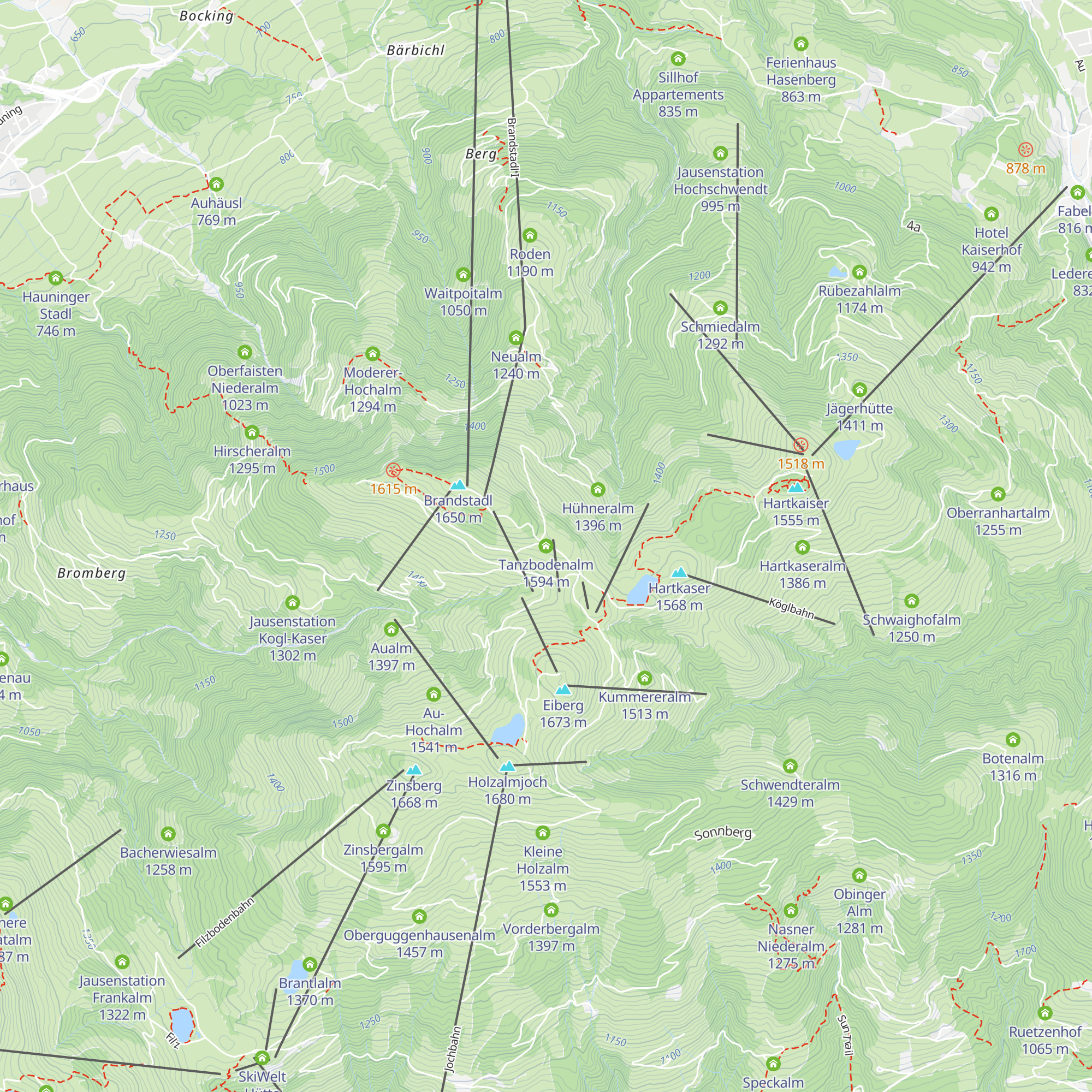 Tanzbodenalm map