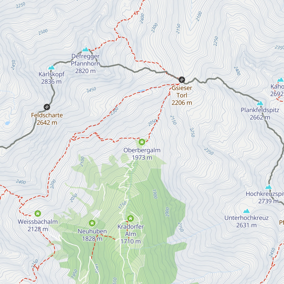 Oberbergalm map