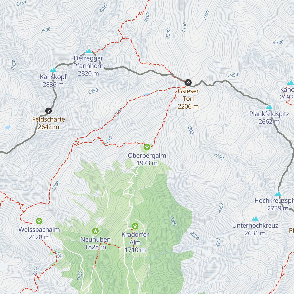 Oberbergalm map