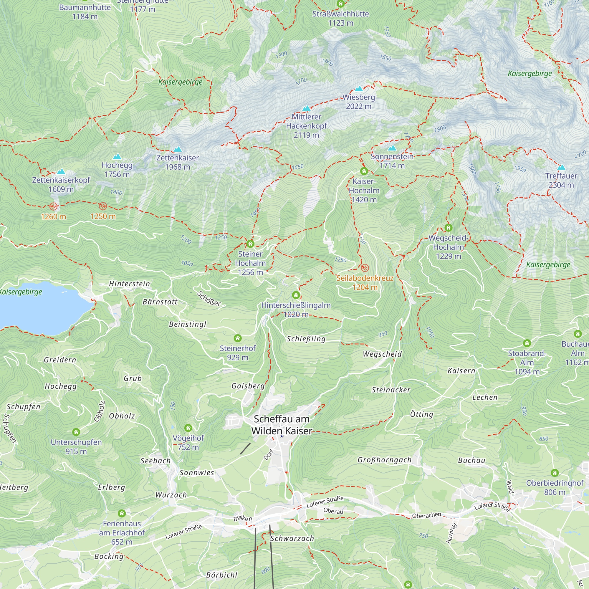 Hinterschiesslinger Alm map