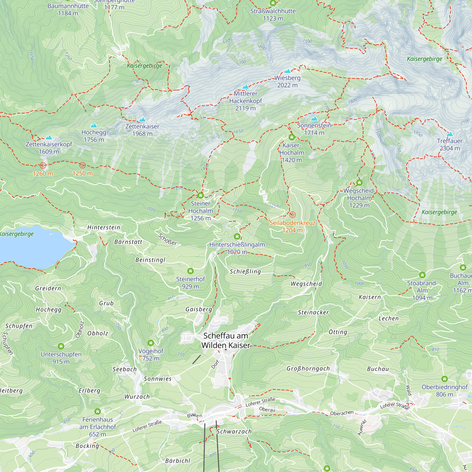 Hinterschiesslinger Alm map