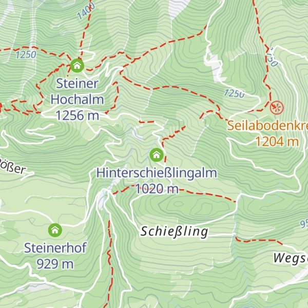 Map of Hinterschiesslinger Alm