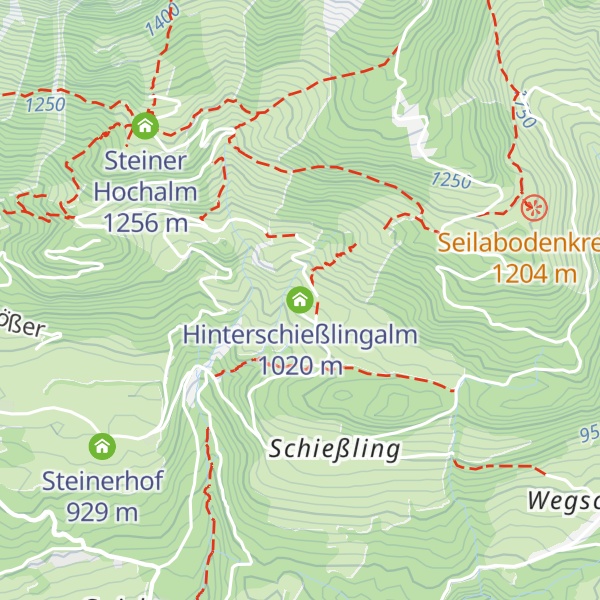 Map of Hinterschießlingalm